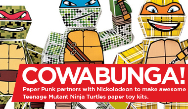 Featured Blog Post:Nickelodeon invited us to make TMNT (Teenage Mutant Ninja Turtles) Paper Punk kits.